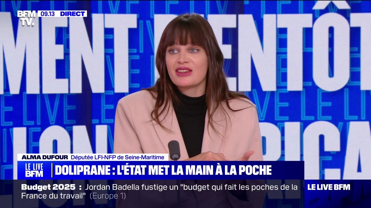 Vente de Doliprane: "Nous appelons à la constitution d'un pôle public du médicament", plaide Alma Dufour, députée LFI-NFP
