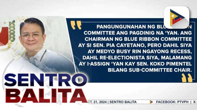Senate Blue Ribbon Committee, magsasagawa ng imbestigasyon hinggil sa ‘war on drugs’ ng nakaraang administrasyon