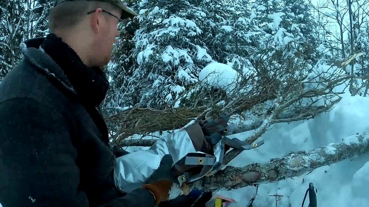 Survival Shelter Winter Camping in Blizzard - Deep Snow Camping in Alaska