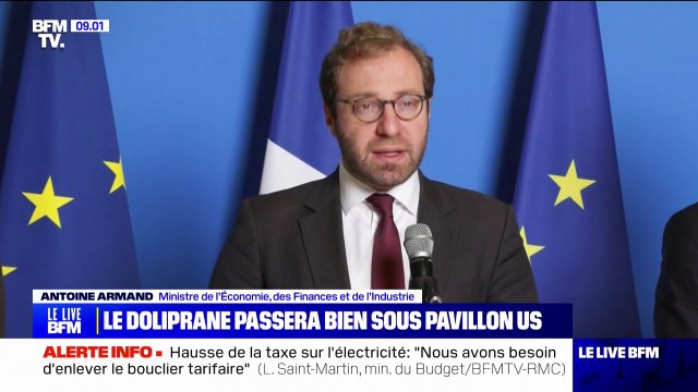 Doliprane continuera a être produit en France , déclare Antoine Armand, ministre de l'Économie