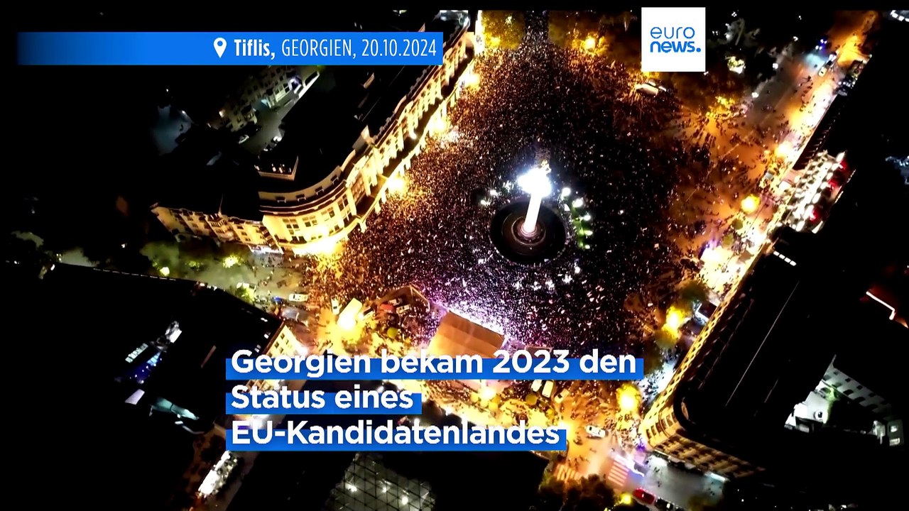 Tausende Georgier nehmen vor den Wahlen in der kommenden Woche an einem EU-freundlichen Marsch in Tiflis teil