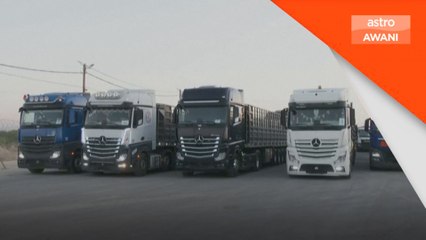 Trak bantuan memasuki Gaza melalui Lintasan Erez