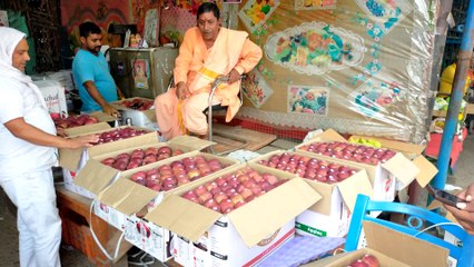 Apple Ka Bhav | सेब का थोक भाव | Today's Apple  Wholesale price | Pahadiya Mandi Banaras Uttar P..