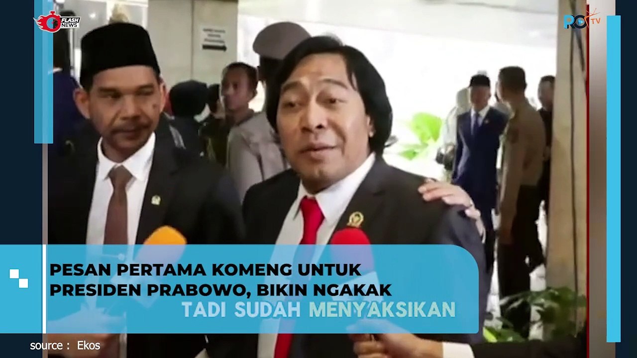 Tanggapan Komeng Atas Pidato Prabowo Saat Pelantikan