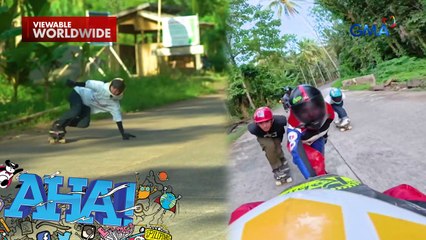 Dalaga mula Surigao del Norte, finlex ang galing sa downhill skateboarding! | AHA!