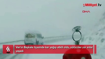 Güzeldere Geçidi'nde kar yağışı etkili oldu