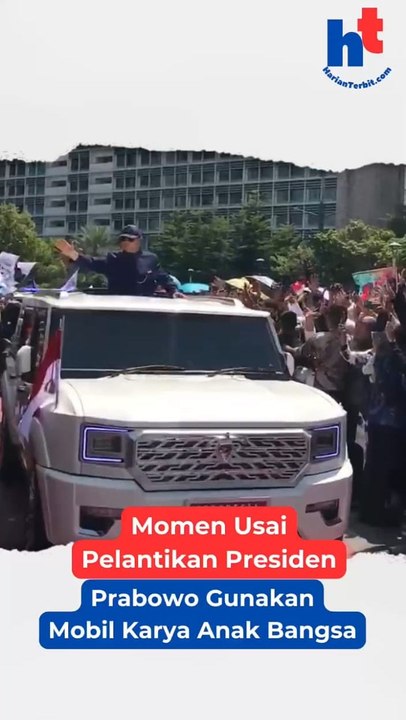Momen Usai Pelantikan Presiden, Prabowo Gunakan Mobil Karya Anak Bangsa