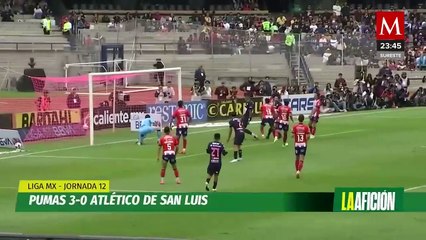 César Huerta brilla en la goleada de Pumas contra Atlético de San Luis