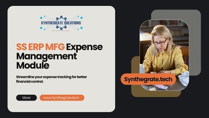  Master Your Finances with the SS ERP MFG (Pharmaceuticals) Expense Management Module! 