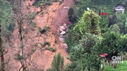 Yer: Rize... Heyelan havadan görüntülendi!