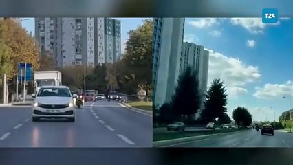 Cumhurbaşkanı Erdoğan’ın konvoyu böyle görüntülendi