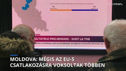 Hajszállal kerültek csak többségbe az EU-hoz való csatlakozást támogató voksok Moldovában