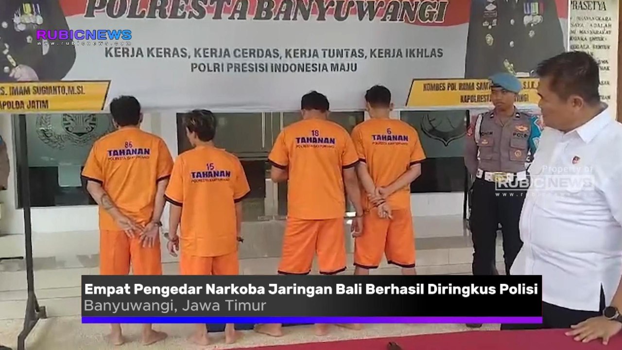 Miliki Jaringan Edar Hingga Pulau Bali, Empat Terduga Pengedar Narkoba Diringkus Polisi Ini Total Barang Bukti yang Disita Polresta Banyuwangi