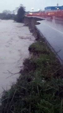 Maltempo nel Teramano, chiuso tratto della strada provinciale 1 del Tronto