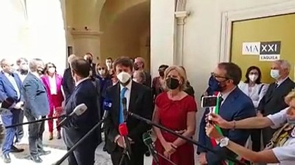Il ministro della Cultura all'inaugurazione del Maxxi: "E' un altro momento di rinascita dell'Aquila"