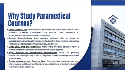 PARAMEDICAL COURSE DETAILS | ADMISSION OPEN