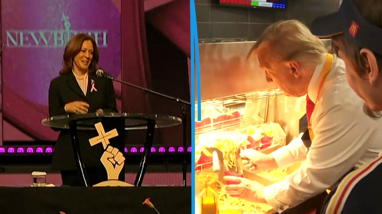 Donald Trump joue les serveurs chez McDo pour se moquer de Kamala Harris
