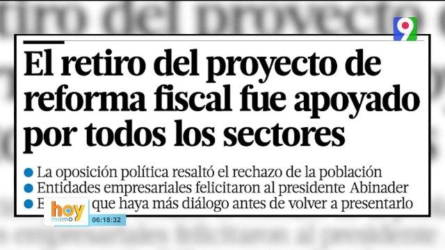¡Polémica! Por rechazo Luis Abinader retira Reforma Fiscal | Hoy Mismo