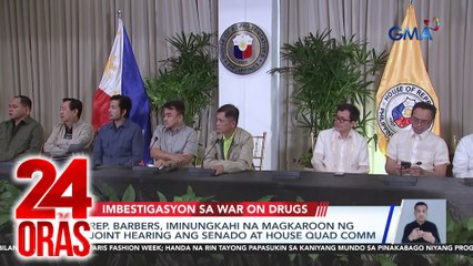 FPRRD, hindi makakadalo sa pagdinig ng House Quad Comm bukas kaugnay sa giyera kontra droga ng kanyang administrasyon | 24 Oras