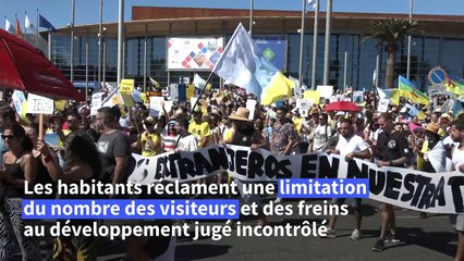 Canaries: manifestations contre le tourisme de masse