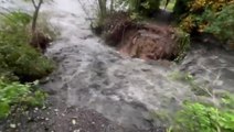 Joggers’ shock as River Thames towpath collapses from huge torrent of water