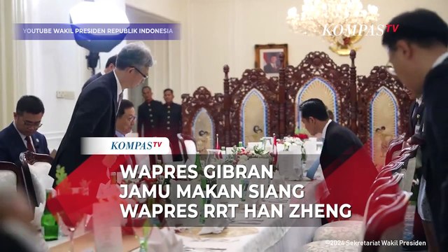 Momen Wapres Gibran Jamu Makan Siang Wapres RRT Han Zheng