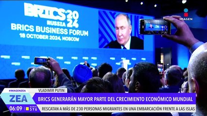 BRICS generará la mayor parte del crecimiento económico mundial: Vladímir Putin