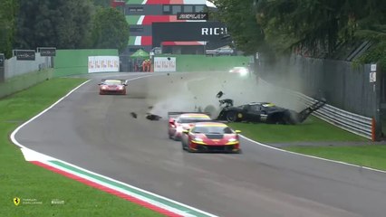 Ferrari Challenge Copa Shell and 488 Challenge 2024 Imola World Final Shirasaki Big Crash