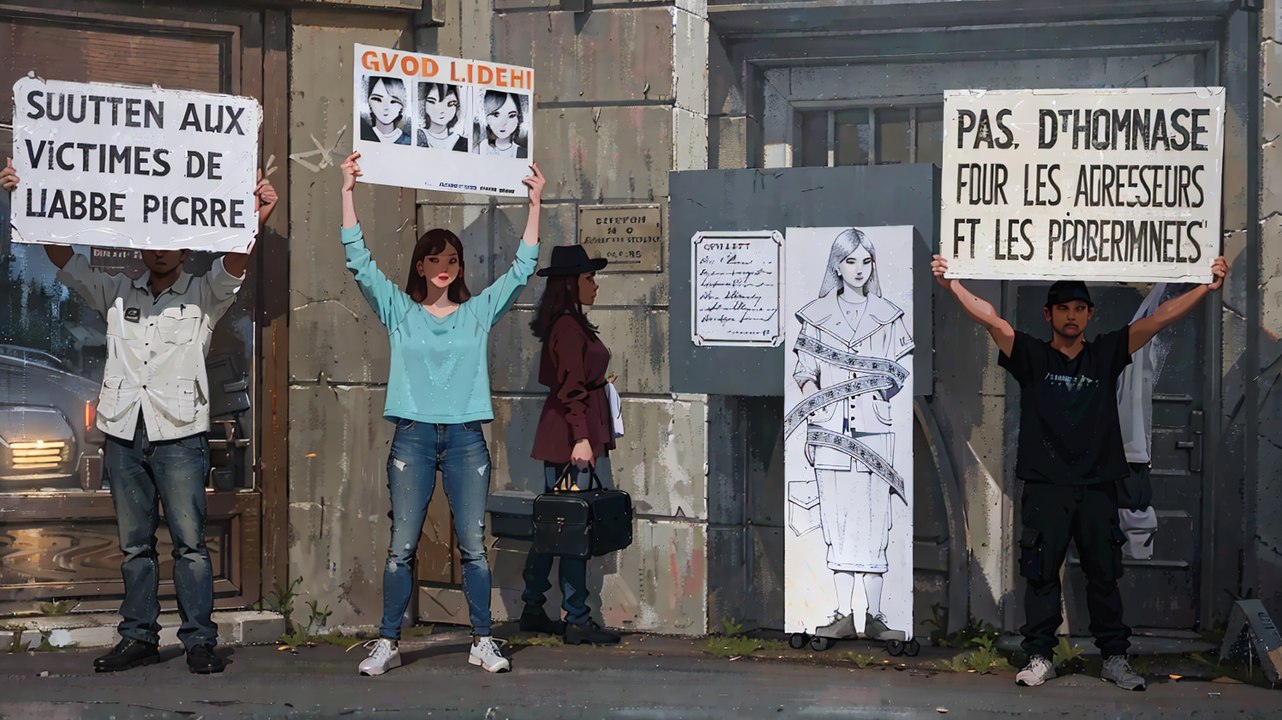 Des militants substituent Lucie Aubrac à l'abbé Pierre sur la Fresque des Lyonnais
