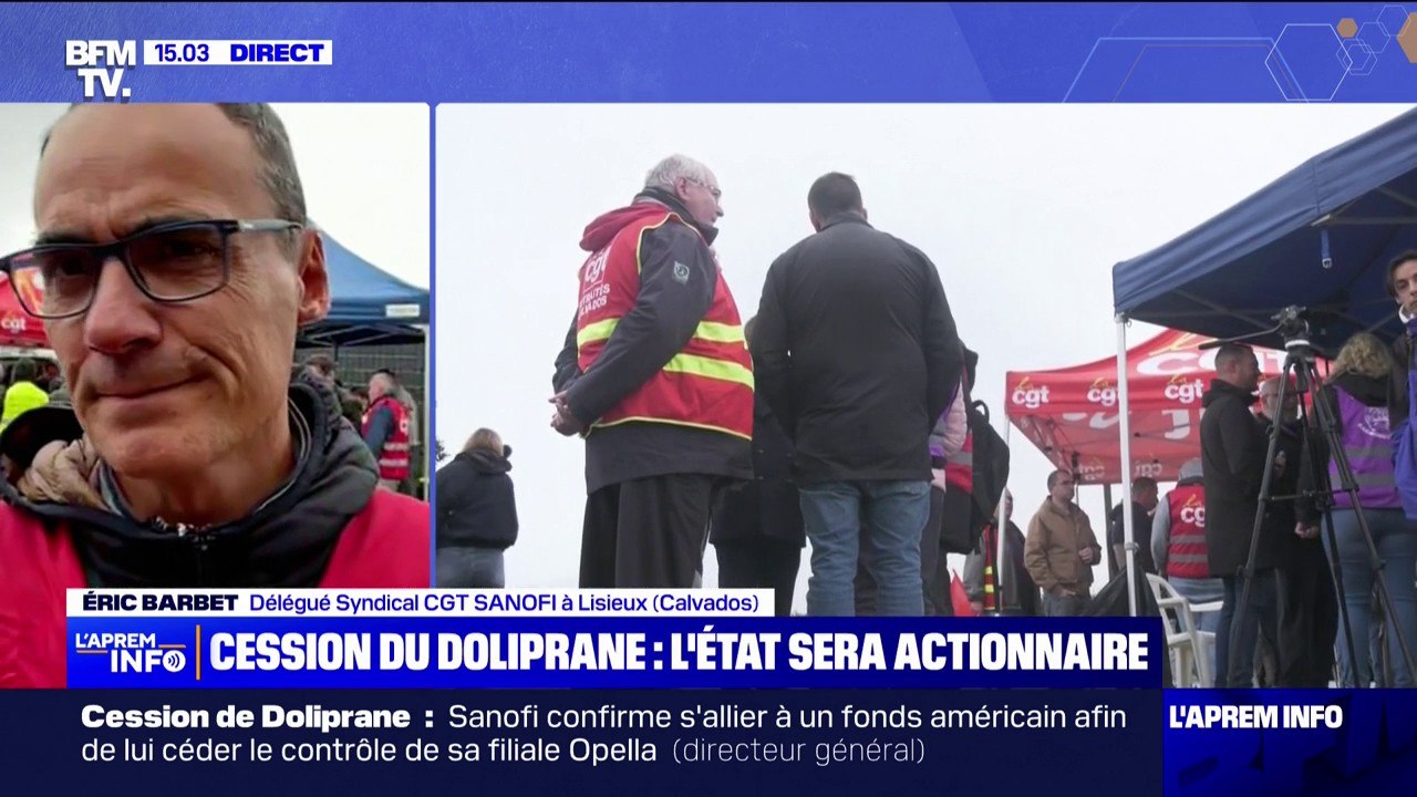 L'État actionnaire de Doliprane: "Les vraies décisions seront prises par les investisseurs américains", réagit Éric Barbet, délégué CGT-Sanofi