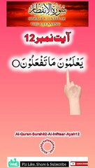 Al-Quran - Surah82 - Al-Infitaar - Ayah 12 | daily shorts tilawat/whatsapp status | hafiz salman ali