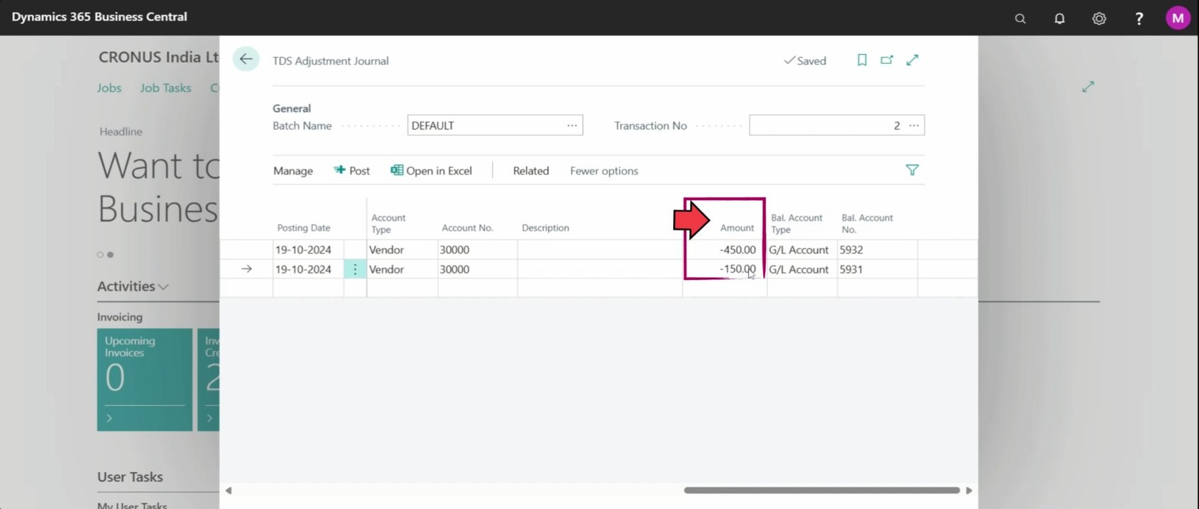 Reverse or Refund TDS Entries in Business Central | TDS Adjustment Journal #tdsDeductedAtSource #adjustment #journal #D365BC