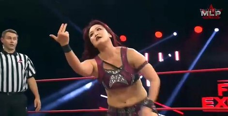 MAPLE LEAF PRO Wrestling - Strong style strike-off between @miyu_tjp & @GiseleSh