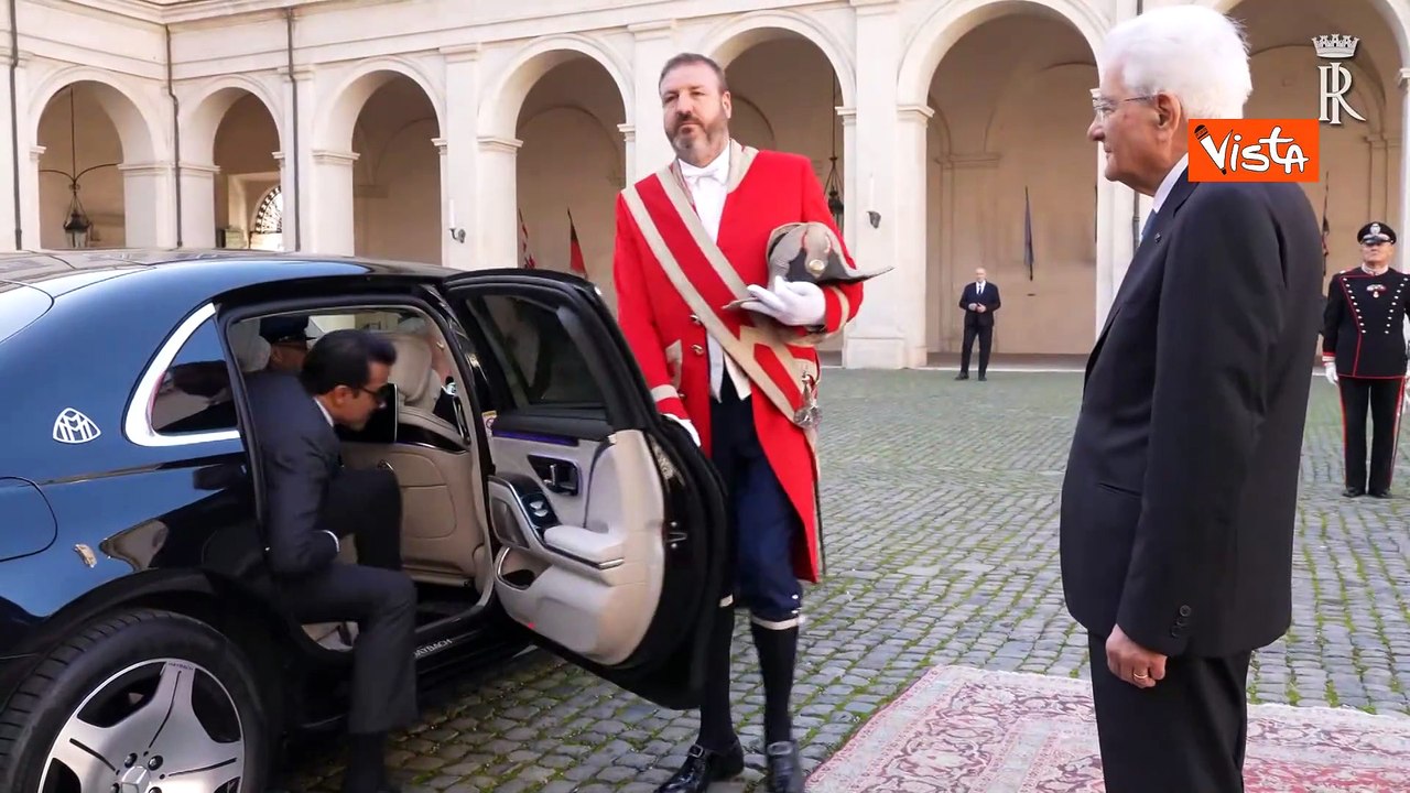 Il Presidente Mattarella incontra l'emiro del Qatar Tamim bin Hamad al-Thani
