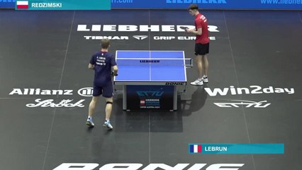 Le replay du 8e d'Alexis Lebrun - Tennis de table - Championnats d'Europe
