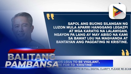 SILG reminds LGUs to be vigilant, prepare for TD #KristinePH