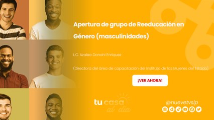Apertura de grupo de Reeducación en Género (masculinidades)