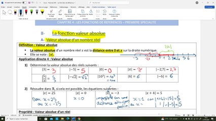 Cours - 1ère spé - La fonction valeur absolue
