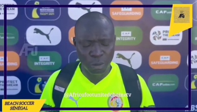 #CAN #BeachSoccer #Égypte2024 : Le coach du #Sénégal Ngalla Sylla au micro d'#AfricaFootUnited après la victoire contre le #Malawi 6️⃣-1️⃣ L'objectif est toujours le même.. Défendre notre titre ⚽
