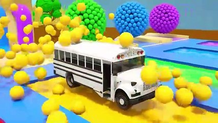 Baby Shark Song - Slide and Soccer balls for coloring cars - Baby Nursery Rhymes & Kids Songs