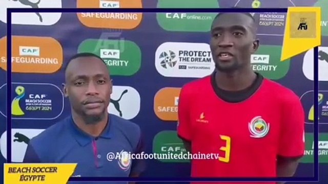 #CAN #BeachSoccer #Égypte2024 ⚽ #AfricaFootUnited : Déclaration du joueur du #Mozambique (Homme du match) après la victoire contre la #Mauritanie