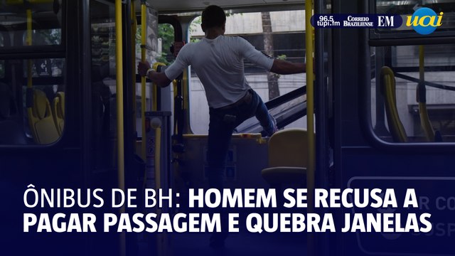 Funcionários: passageiro quebra vidros de ônibus na Getúlio Vargas