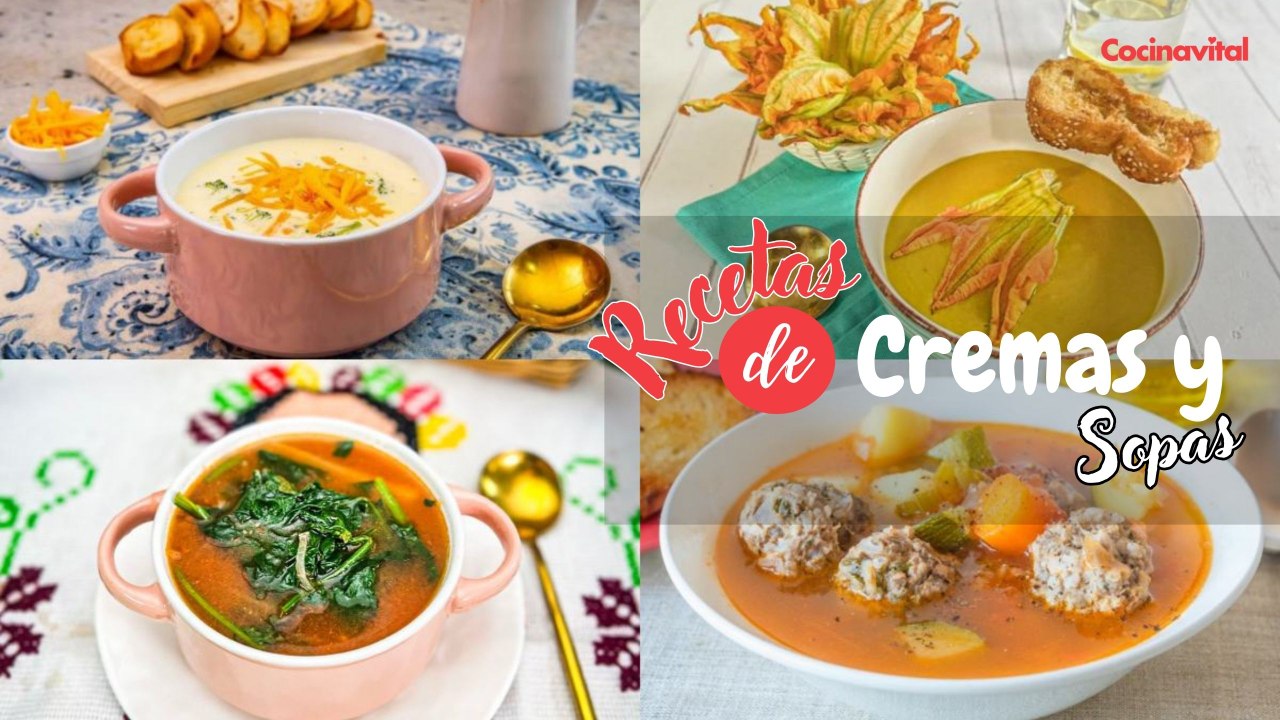 4 recetas de sopas y cremas para menú de la semana