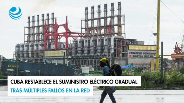Cuba restablece el suministro eléctrico gradual tras múltiples fallos en la red