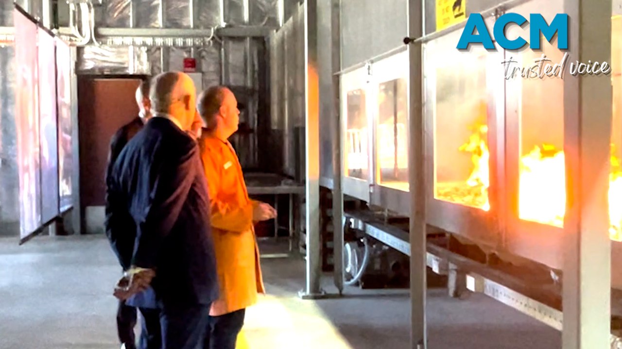 King's suit dampened but spirits blazed at fire demo