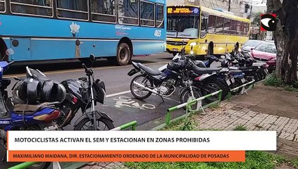 Motociclistas activan el SEM y estacionan en zonas CON EL CARGO
