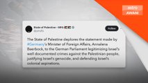 Palestin kecam kenyataan Menteri Luar Jerman