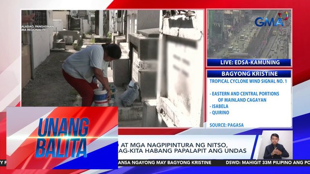 Mga sepulturero at mga nagpipintura ng nitso, umaasa ng dagdag-kita habang papalapit ang UNDAS | Unang Balita