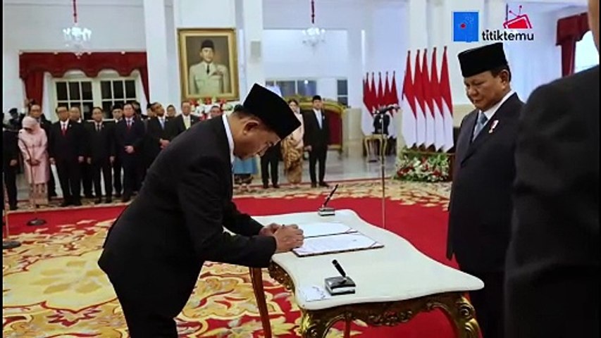 Presiden Prabowo Lantik Menteri dan Kepala Lembaga Kabinet Merah Putih
