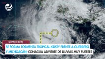 Se forma tormenta tropical Kristy frente a Guerrero y Michoacán; Conagua advierte de lluvias muy fuertes